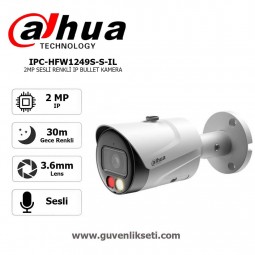 Dahua IPC-HFW1249S-S-IL 2mp Gece Renkli ve Sesli ip Bullet Kamera